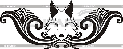 Symmetrical fox vignette | Stock Vector Graphics |ID 2025273