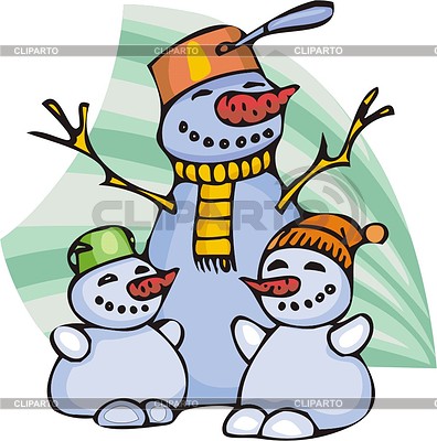 Snowman family | Stock Vector Graphics |ID 2007884