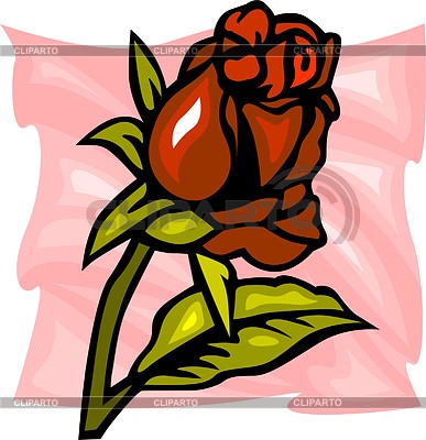 Красная роза | Векторный клипарт |ID 2001759