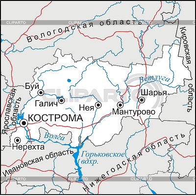 Карта нерехта костромская область