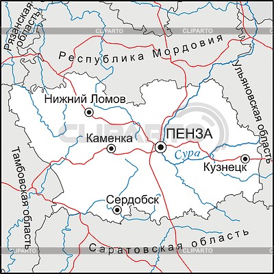 Пенза кузнецк карта