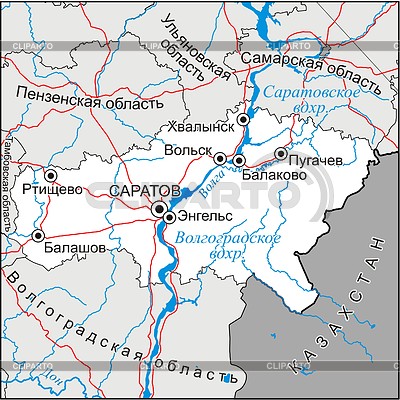 Саратовская область вектор карта