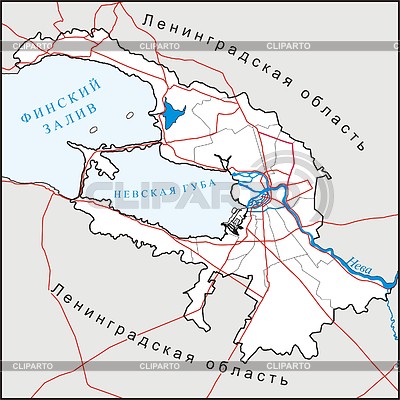 St. Petersburg map | Stock Vector Graphics |ID 2007093