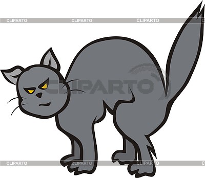 Черная кошка | Векторный клипарт |ID 2009735