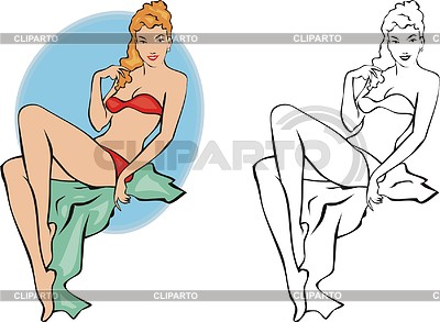 Pin-up girl | Stock Vector Graphics |ID 2014380