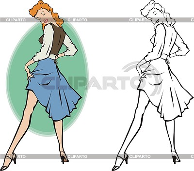 Pin-up girl | Stock Vector Graphics |ID 2014384