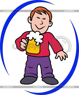 Man with beer | Stock Vector Graphics |ID 2005546