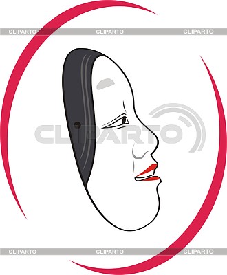 Japanische Noh-Maske | Stock Vektorgrafik |ID 2004914