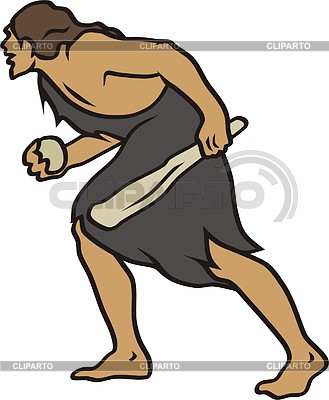 Prehistoric men | Stock Photos and Vektor EPS Clipart | CLIPARTO