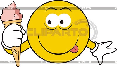 Smiley with ice cream | Stock Vector Graphics |ID 2008975