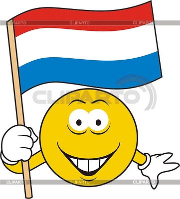 Смайлик с голландским флагом | Векторный клипарт |ID 2009035
