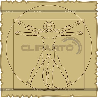 Leonardo da Vinci Vitruvian Man | Stock Vector Graphics |ID 2017641