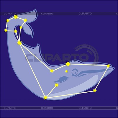 Созвездие Кит | Векторный клипарт |ID 2009986