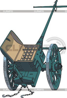 Передвижной ящик для артиллерийских снарядов | Векторный клипарт |ID 2012199