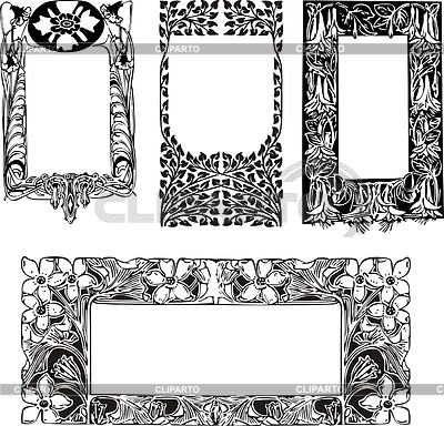 Art nouveau floral frames | Stock Vector Graphics |ID 2026403