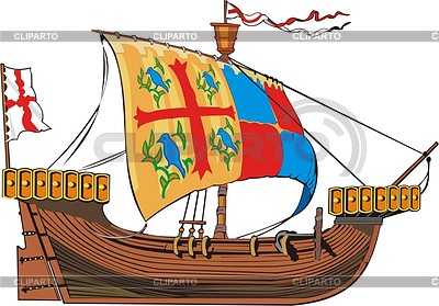 Medieval cargo ship | Stock Vector Graphics |ID 2008406