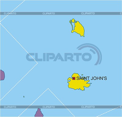 Карта Антигуа и Барбуды | Векторный клипарт |ID 2006982