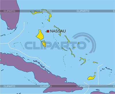 Карта Багамских островов | Векторный клипарт |ID 2006983