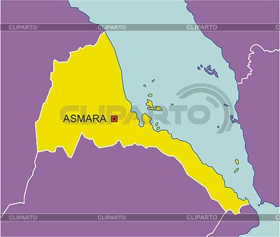 Карта Эритреи | Векторный клипарт |ID 2006386