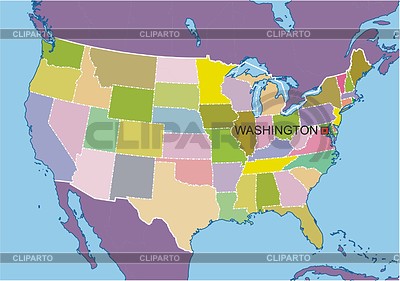 Карта США | Векторный клипарт |ID 2007030