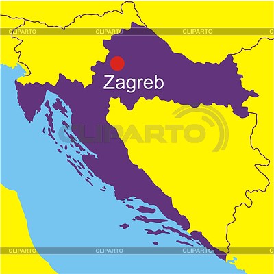 Карта Хорватии | Векторный клипарт |ID 2005890