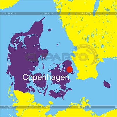 Карта Дании | Векторный клипарт |ID 2005892