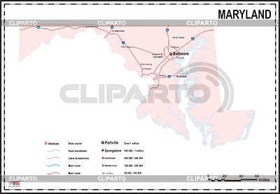 Maryland map | Stock Vector Graphics |ID 2010130