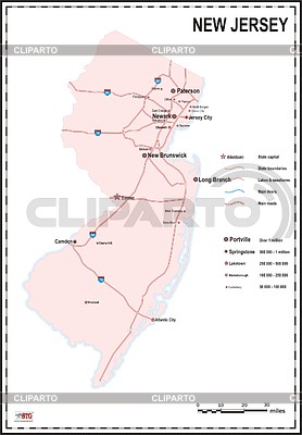 New Jersey map | Stock Vector Graphics |ID 2010141