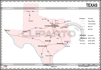 Texas map | Stock Vector Graphics |ID 2010137