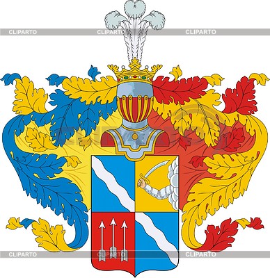 Марковы, фамильный герб | Векторный клипарт |ID 2024385