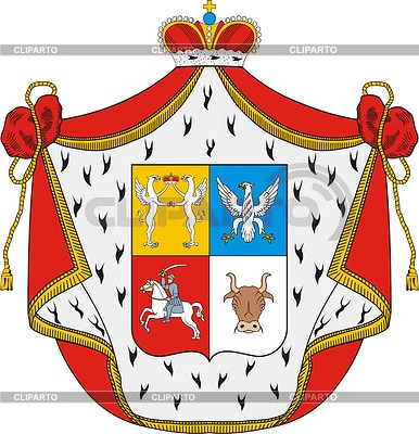 Трубецкие (князья), фамильный герб | Векторный клипарт |ID 2024393