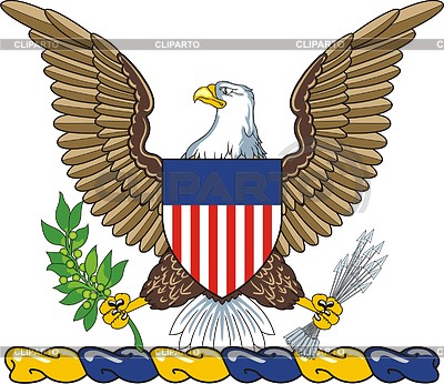 Cresta con águila EE.UU. | Ilustración vectorial de stock |ID 2001052
