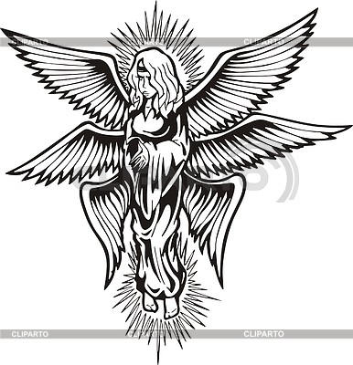 Six-winged angel shined | Stock Vector Graphics |ID 2015829