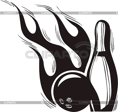 Bowling skittle flame | Stock Vector Graphics |ID 2020877