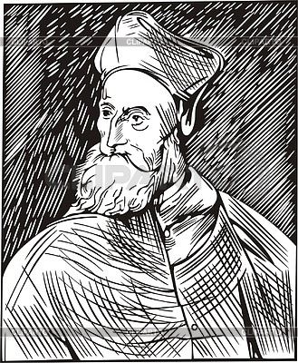 Портрет кардинала Пьетро Бембо - Тициан | Векторный клипарт |ID 2024578
