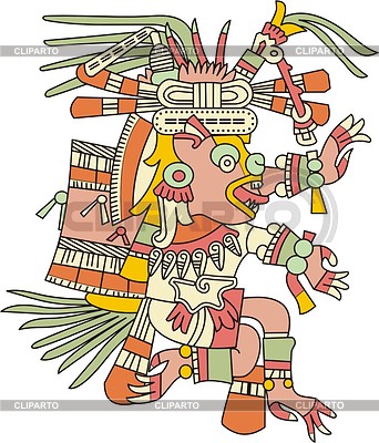 Xolotl - Aztec god of lightning and death | Stock Vector Graphics |ID 2025460