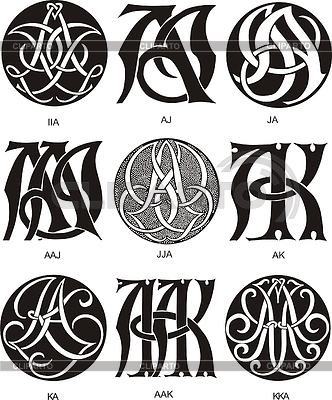 Monogramme AI - AK | Stock Vektorgrafik |ID 2026847