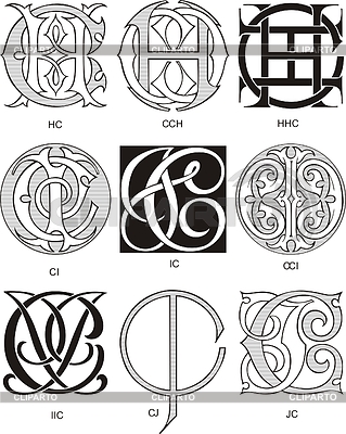 Monogramme CH - CJ | Stock Vektorgrafik |ID 2026864