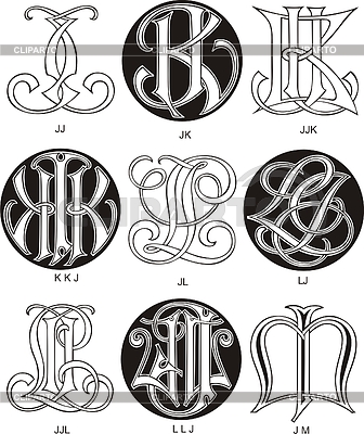 Monogramme JJ - JP | Stock Vektorgrafik |ID 2026912