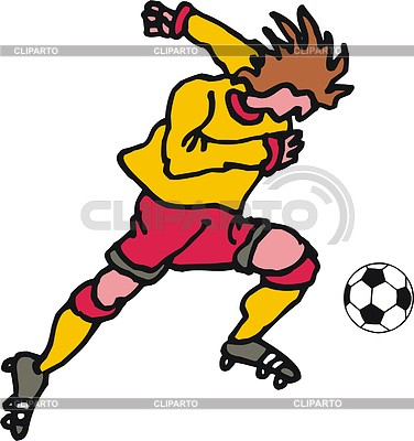 Soccer player cartoon | Stock Photos and Vektor EPS Clipart | CLIPARTO