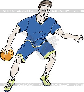 Баскетболист - векторное изображение