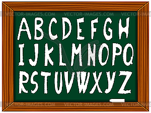 School board and alphabet - vector clip art