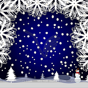 Winter card - vector image