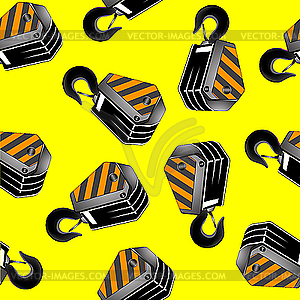 Crane hooks seamless pattern - vector clipart