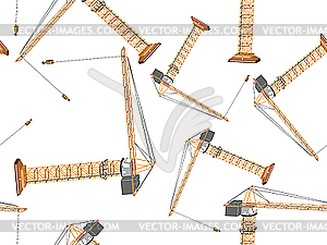 Бесшовный паттерн с кранами - изображение в векторе