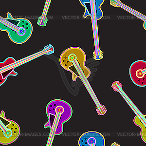 Electric guitar pattern - vector image