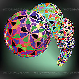 Geometric bubbles pattern - vector image