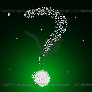 Bubbling question mark - vector clipart