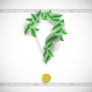 Question mark and lemon - vector image