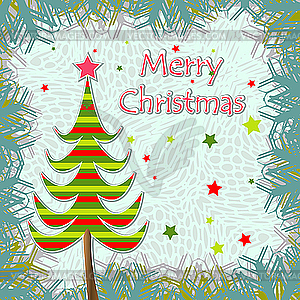 Template christmas greeting card - vector image